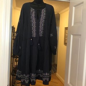 Knox Rose Dark Blue Boho Dress Size XXL New without tags